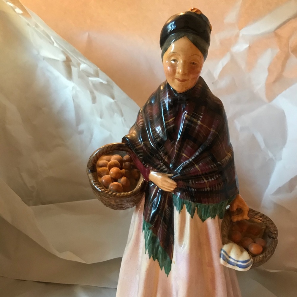 The orange lady  figurine . 1960’s China